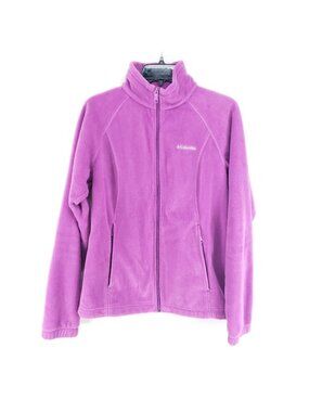 Columbia Full Zip Fleece Jacket Women's Size Medium Purple